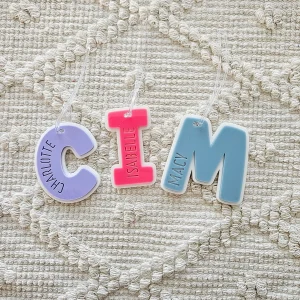 Letter Acrylic Bag Tag