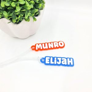 Acrylic Name Bag Tag - 2 Colour