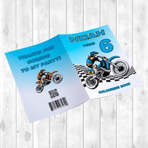 Colouring Book with Pencils/Crayons - Motorbike