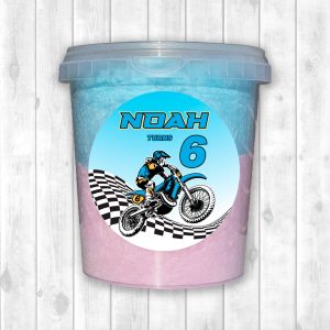 Fairy Floss Tub Sticker Sheet - Motorbike