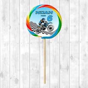 Lollipop Sticker Sheet - Motorbike