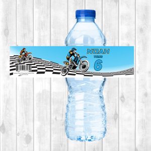 Water Bottle Sticker Sheet - Motorbike