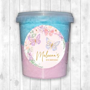 Fairy Floss Tub Sticker Sheet - Butterfly (Design 2)