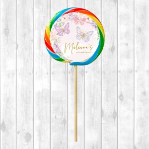 Lollipop Sticker Sheet - Butterfly (Design 2)