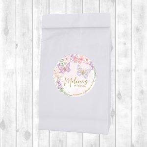 Lolly Bag Sticker Sheet - Butterfly (Design 2)