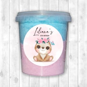 Fairy Floss Tub Sticker Sheet - Sloth