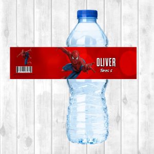 Water Bottle Sticker Sheet - Spiderman (Design 2)