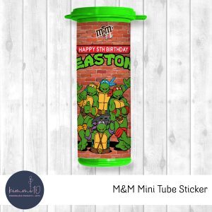 M&M Mini Tube Sticker - TMNT