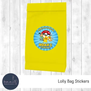 Lolly Bag Stickers - Pokemon
