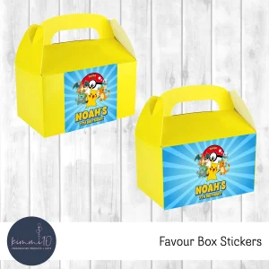 Favour Box Stickers - Pokemon