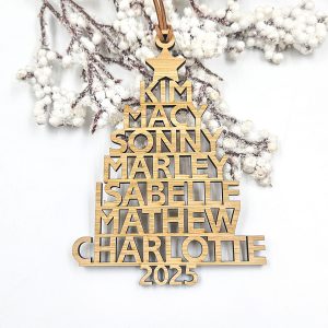 Name Christmas Tree Ornament